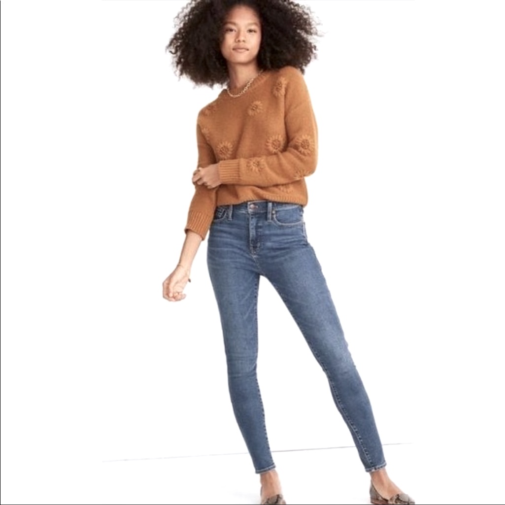 Madewell 10" High Rise Skinny Jeans Blue Denim Medium Wash Women's